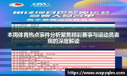 本周体育热点事件分析聚焦精彩赛事与运动员表现的深度解读